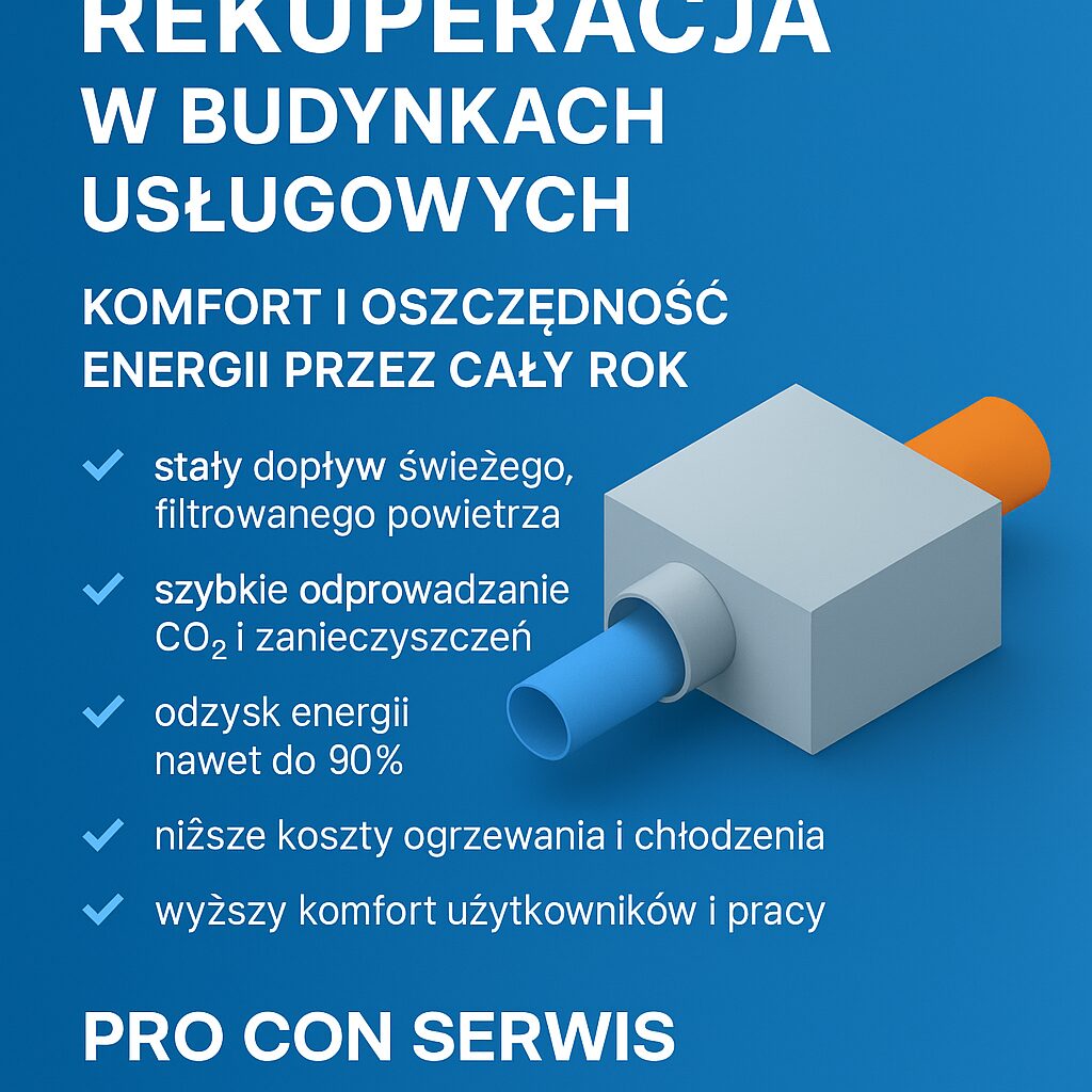 Rekuperacja w budynkach usługowych – komfort i oszczędność energii przez cały rok
