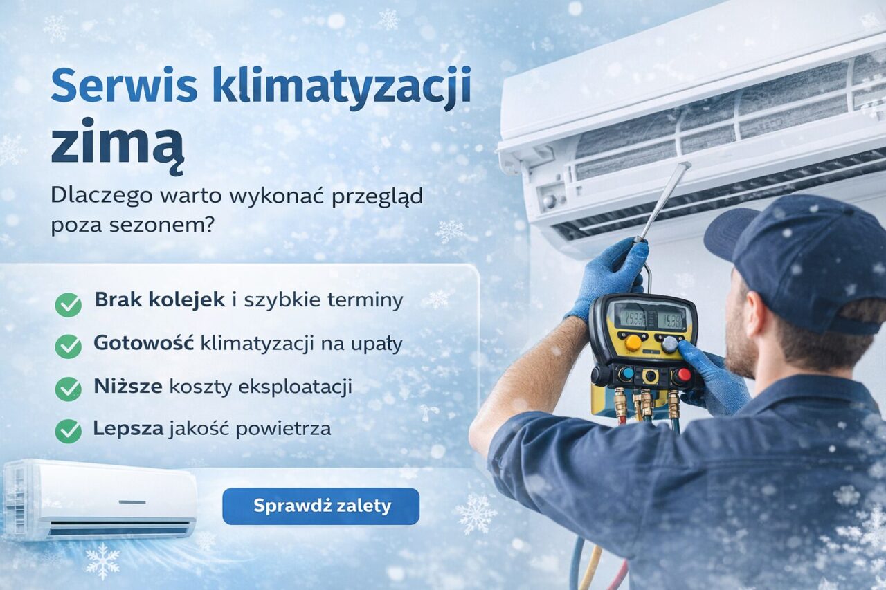 Serwis klimatyzacji zimą – dlaczego warto wykonać przegląd poza sezonem?